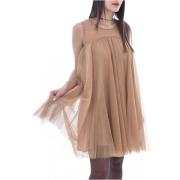 Trapeze -jurk in glitter tule Molly Bracken , Beige , Dames