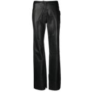 Echt leren rechte pantalon Alysi , Black , Dames