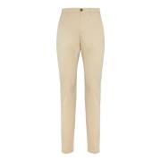 Stretch Katoen/Tencel Broek Boggi Milano , Beige , Heren