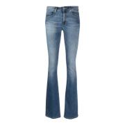 Vintage Blauwe Boot-Cut Jeans Dondup , Blue , Dames