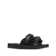 Stijlvolle zwarte sliders voor heren Suicoke , Black , Heren