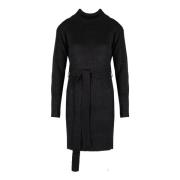 Gevlochten Gebreide Midi Jurk Silvian Heach , Black , Dames