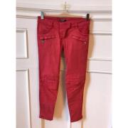 Pre-owned Cotton jeans Balmain Pre-owned , Pink , Dames