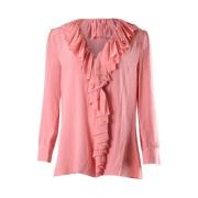 Pre-owned Silk tops Gucci Vintage , Pink , Dames