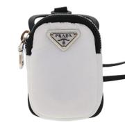 Pre-owned Canvas clutches Prada Vintage , White , Dames