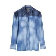 Denim Overhemd Dondup , Blue , Dames