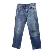 Pre-owned Cotton jeans Celine Vintage , Blue , Dames