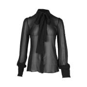 Pre-owned Silk tops Dolce & Gabbana Pre-owned , Black , Dames