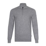 Slim Fit Grijze Half Zip Pullover Cavallaro , Gray , Heren