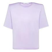 Glanzende Crew Neck T-Shirt MVP wardrobe , Purple , Dames