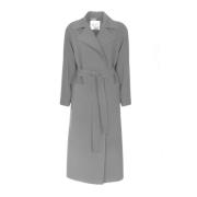 Lang Jas in Gewaadstijl met Zakken MVP wardrobe , Gray , Dames