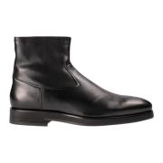 Leren Enkellaarzen Santoni , Black , Dames