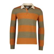 Gestreept Polo Shirt State of Art , Orange , Heren