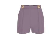 Trousers Elisabetta Franchi , Purple , Dames