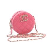 Pre-owned Leather chanel-bags Chanel Vintage , Pink , Dames