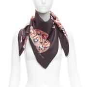 Pre-owned Silk scarves Hermès Vintage , Purple , Dames