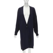 Pre-owned Cashmere outerwear Hermès Vintage , Blue , Dames