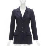 Pre-owned Wool outerwear Chanel Vintage , Blue , Dames