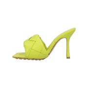 Pre-owned Leather sandals Bottega Veneta Vintage , Yellow , Dames