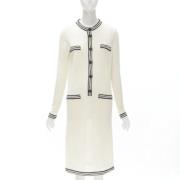 Pre-owned Silk dresses Chanel Vintage , Beige , Dames