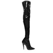 Pre-owned Fabric boots Saint Laurent Vintage , Black , Dames