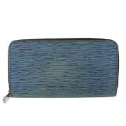 Pre-owned Leather wallets Louis Vuitton Vintage , Blue , Dames