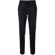 Donkerblauwe Slim Fit Broek Ami Paris , Blue , Dames