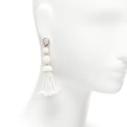 Pre-owned Plastic earrings Celine Vintage , White , Dames