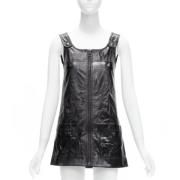 Pre-owned Leather dresses Dior Vintage , Black , Dames