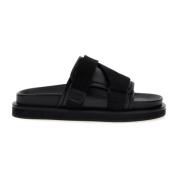 Leren sandalen met klittenbandsluiting Ambush , Black , Heren