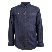 Denim Overhemd Dsquared2 , Blue , Heren