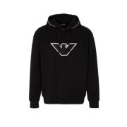 Zwarte Eagle Sweatshirt Emporio Armani , Black , Heren