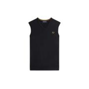 Mouwloze Trui Fred Perry , Black , Heren