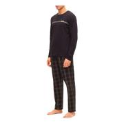 Urban Relax Lang Set in Katoen Hugo Boss , Black , Heren