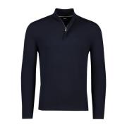 Heren Donkerblauwe Katoenen Trui Hugo Boss , Blue , Heren