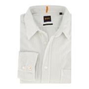 Wit Regular Fit Casual Overhemd Hugo Boss , White , Heren