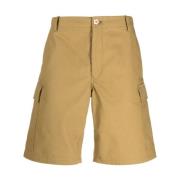 Stijlvolle Multi-Pocket Katoenen Cargo Shorts Kenzo , Brown , Heren