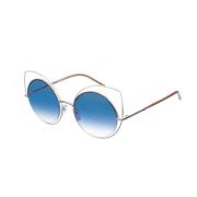 Ronde zonnebril met metalen montuur en blauw verloopglas Marc Jacobs ,...