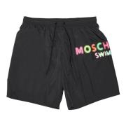 Kleurrijke Logo Zwembroek Moschino , Black , Heren