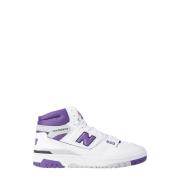 Hoge Top Leren Sneakers New Balance , Purple , Heren