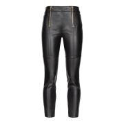 Leather Trousers Pinko , Black , Dames