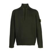 Groene Gebreide Coltrui met Kompas Motief Stone Island , Green , Heren