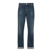Vintage straight-leg jeans Balmain , Blue , Heren