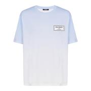 T-shirt met rubberen patch en kleurverloop Balmain , Blue , Heren