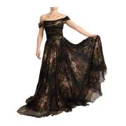 Elegante Bloemen Off-Shoulder Gelegenheidsjurk Dolce & Gabbana , Black...