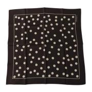 Polka Dot Zijden Zakdoek Dolce & Gabbana , Black , Heren