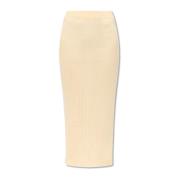 Geribbelde rok Jil Sander , Beige , Dames