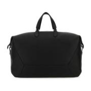 Zwarte leren Edge reistas Alexander McQueen , Black , Heren