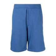 Stijlvolle Blauwe Lange Shorts met Logo-Tape Details Alexander McQueen...