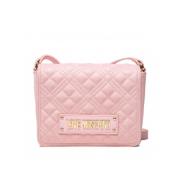 Gewatteerde Mini Schoudertas met Verstelbare Band Love Moschino , Pink...